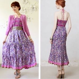 Anthropologie Maeve Daleka Day Dress Floral Maxi Size M